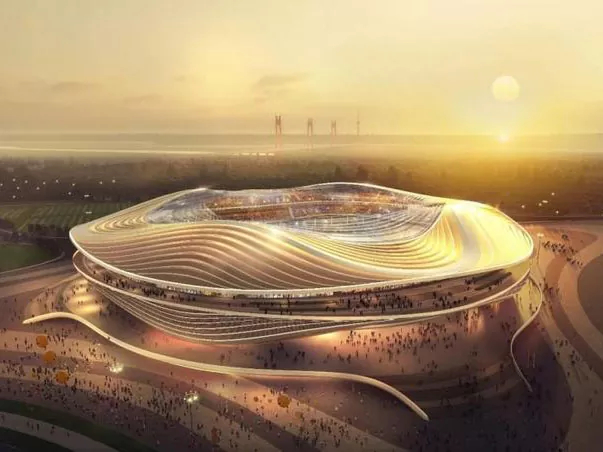 Grouss Spuer-Stol Strukturen fir de Stadion